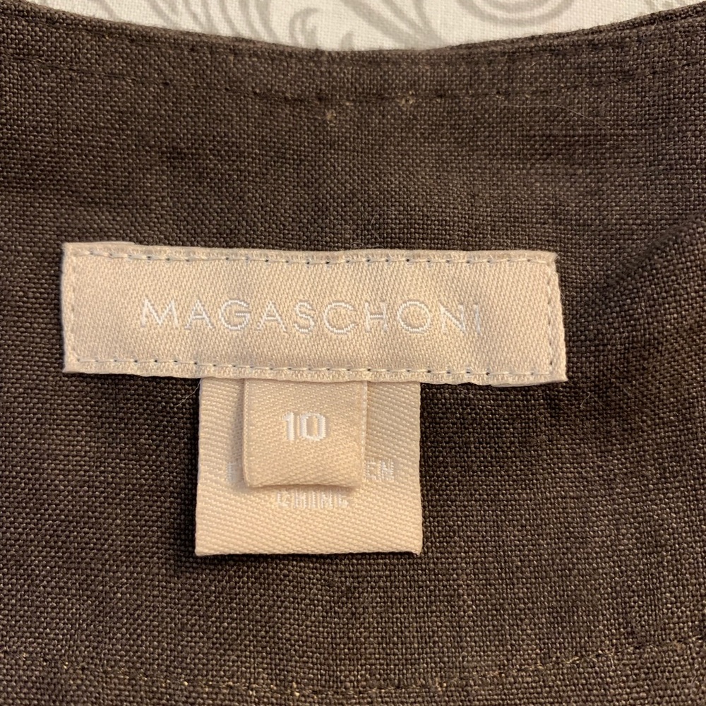 Magaschoni brown linen top - Picture 4 of 7
